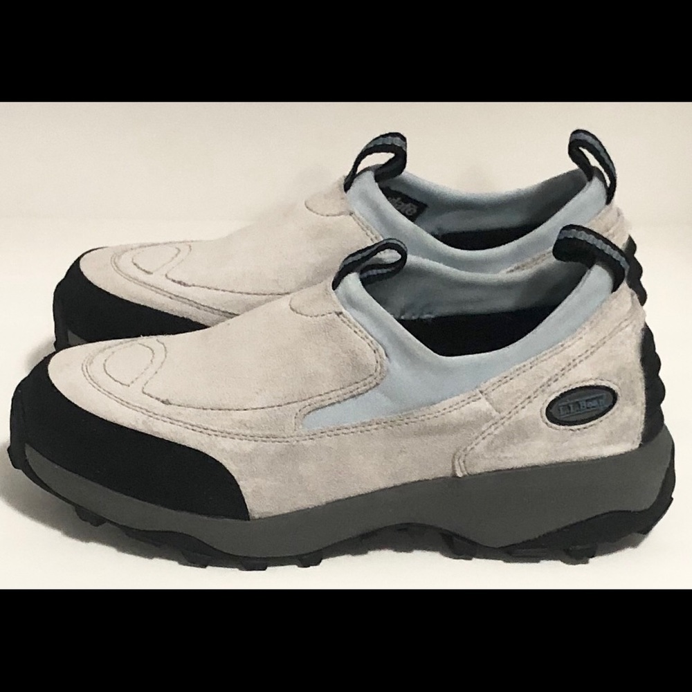 LL Bean Thinsulate Gray Suede Slip-on Moc 8.5W